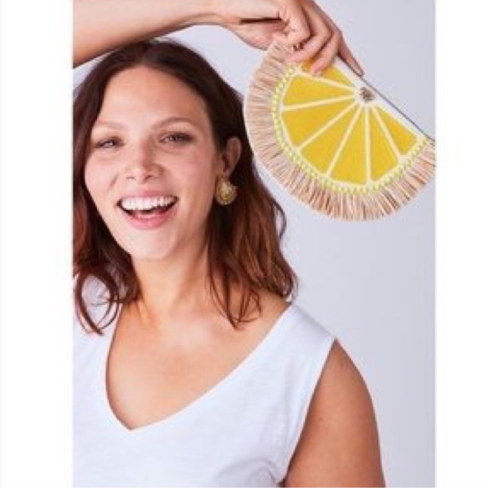 Stella & Dot | Summer Fresh! 🍋LTD EDITION Raffia🍋Lemon Clutch - Picture 5 of 11